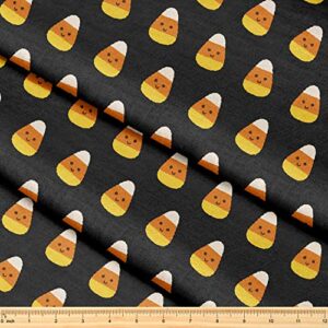 fabric by the yard [ 58" inches x 1 yard ] decorative fabric for sewing quilting apparel crafts home decor accents (cartoon candy corn pattern)