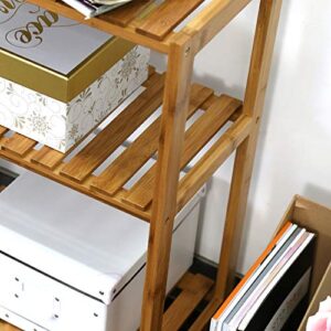 Bamboo Shelf Bathroom 3-Tier Storage Shelves Stand Rack Multifunctional Shelving for Bedroom Kitchen Living Room