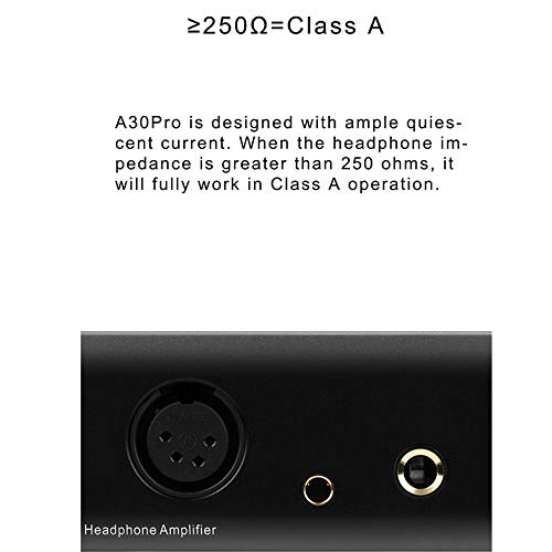 Topping A30 Pro NFCA Headphone Amplifier OPA1656 4PIN XLR 4.4MM 6.35MM Output Balanced Input Amplifier (Black)