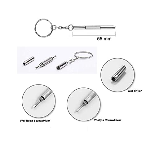 Eyeglass Repair Kits Glasses Grips Hinge Tighteners Silicone Hinge Rings Eyeglass Replacement and 1 Screwdriver 6mm for Eyeglass Frame