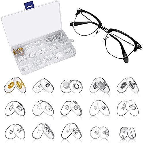 MMOBIEL 150 Pairs Eyeglass Repair Kit Clear Transparent Eye Glasses Nose Support Pads Eyeglass Sunglass