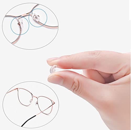 18 Pairs Eyeglass Nose Pads, Eyeglasses Repair Kit with Screwdrivers, Nose Pads, Screws, Tweezer, Cleaning Cloth for Glasses, Glasses and Sunglass Nose Pad Replacement