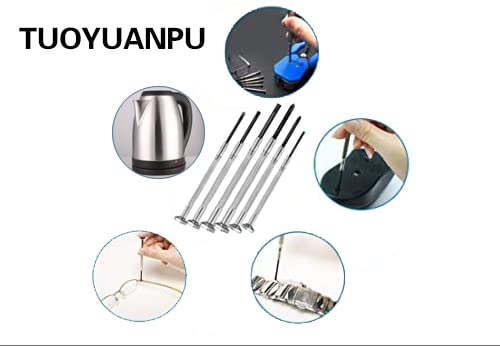 TUOYUANPU 6PCS Mini Screwdriver Set, Eyeglass Repair Kit Screwdriver，Precision Repair with 6 Different Sizes Flat head and Philips Screwdriver Sets,Ideal For Watch, Electronic Repairs