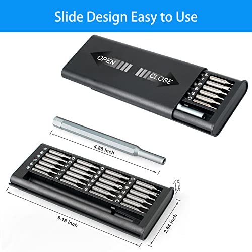 24 in 1 Small Screwdriver Sets, Precision Screwdriver Set for Electronics, Magnetic Mini Screwdriver Set, Micro Screwdriver Kit For Repairing Eyeglasses Watches Electronics Computer, tasainu