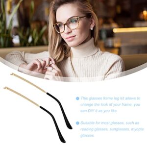 ULTECHNOVO 2pcs Metal Glasses Replacement, Eyeglass arm Replacement Eyeglass Replacement arms Eyeglasses arms Replacement 1 Pair Metal