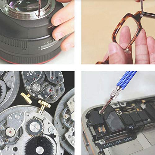 Eyeglass Repair Tool Kit,Glasses Screw Kit in Assorted Size with Precision Screwdriver Tweezer Repair Tool Kit for Sunglass Spectacles Watch Clock