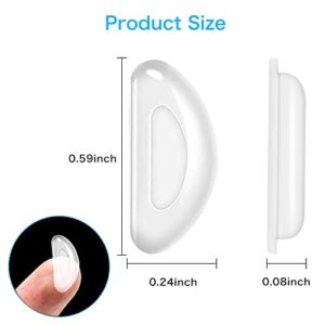 Festful Eyeglass Nose Pads,10 Pairs of Anti-Slip Soft Glasses Nose Pad，Silicone Nose Pads for Glasses (Clear/2mm)