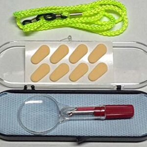 Eye Glass Repair kit with Magnifier cloth screwdriver and glasses cord