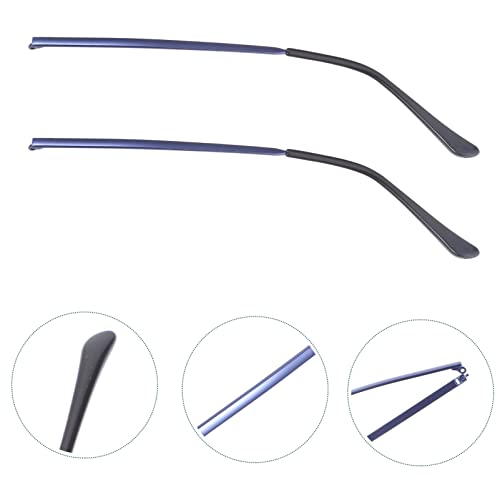 POPETPOP 1 Pair Metal Glasses Replacement Temple, Universal Sunglasses Arm Legs Arm Replacement, Ear Sock Pieces Tube Eyeglasses Frame End Tips for Thin Metal Eyeglass Legs Coffee