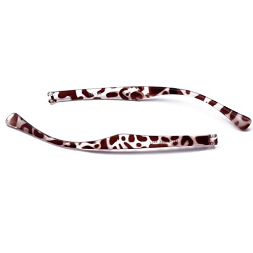 1 Pair Leopard Print Eyeglass Temples Plastic Glasses Replacement Arms Eyeglass Repair Kit Sunglass Replacement Parts 14.5cm