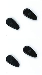 2 pairs black nicelyfit screw-in nose pads w air cushion for oakley eye glass eyeglass sunglass frames 15mm x 7mm