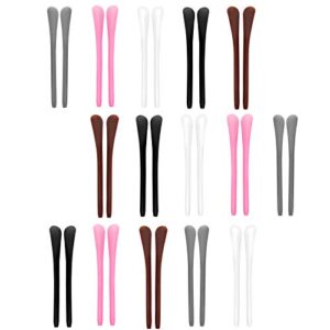 yiwoo 15 pairs silicone eyeglass end tips ear sock pieces tube replacement for thin metal eyeglass legs(5 colors)
