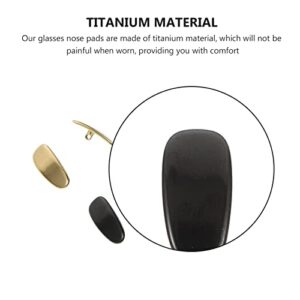 ARTIBETTER 2Pcs Eyeglass Nose Pads Titanium Eyeglass Nose Pads Glasses Nose Pad Replacement Anti Slip Nose Piece Glasses Repair Kit