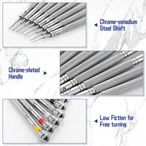 8 Pieces Precision Screwdriver, Jewelers Screwdriver Set, Watch Repair Screwdriver Set 0.6-1.6 mm, Micro Screwdriver for Watch Repair, Eyeglasses Repair, Jewelry Work, Electronics Repair