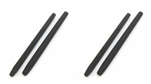 exactfitt silicone rubber anti-slip eyeglass end tips ear sock pieces tube temple sleeve for glass sunglass eyeglasses tt006 (black - 2 pairs), 60mm