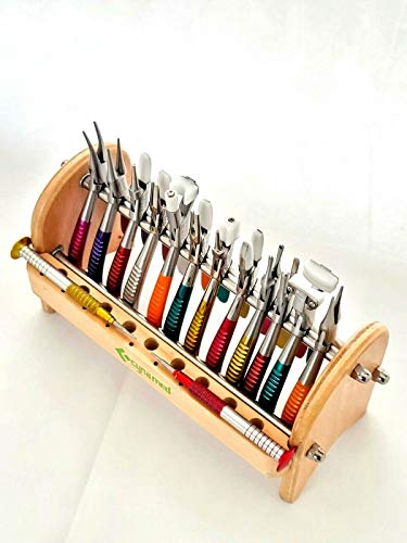 ArtLab Premium German Optical Plier Eyeglass Repair Tool Kit -14 Each Optician ! Optical Pliers,Eyeglasses Tool Set- with 12 Optician’s Pliers and 2 Screwdrivers with Stand