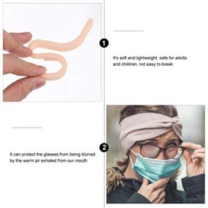 EXCEART Anti- Fog Nose Bridge Pads Strip Self- Adhesive Face Inner Support Frame Eyeglasses Nose Pads Plastic Seal Nose Cushion Holder Eyeglasses Strip