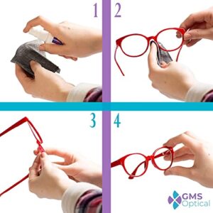 GMS Optical® 1.3mm Ultra-Thin Anti-Slip Adhesive Contoured Silicone Eyeglass Nose Pads with Super Sticky Backing for Glasses, Sunglasses, and Eye Wear - 5 Pair (Clear)