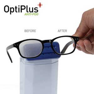 OptiPlus Anti-Fog Lens Cleaning Spray Kit l Cleaning Spray and Microfiber Cloth for Glasses, Laptops Screens, Smart Phones, Optical Lens, Goggles, Watch Screen and More l Defogging and Cleaning l 2oz