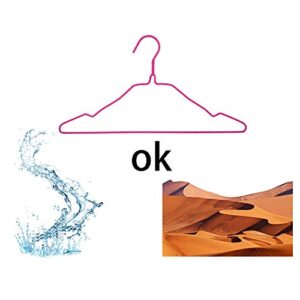 A-Quality Plastic Coating Metal Clothes Hanger, Pink Hanger in 40 Pack per Gift Box,Shirt Hanger Workable for Dry or Wet Clothing.Durable Garment Rack Made of 4MM Strong Metal Line.