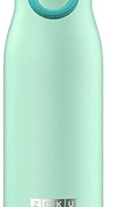 ZOKU Stainless Steel Bottle, 16.9 fl oz (500 ml), Cold and Heat Retention, My Bottle, Coffee Portable (Matte Teal)