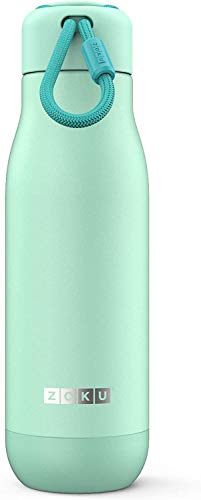 ZOKU Stainless Steel Bottle, 16.9 fl oz (500 ml), Cold and Heat Retention, My Bottle, Coffee Portable (Matte Teal)