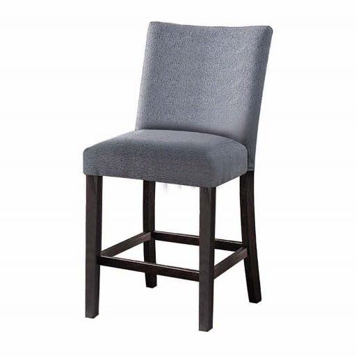 Acme Furniture Yelena Counter Height Chair, Fabric & Weathered Espresso