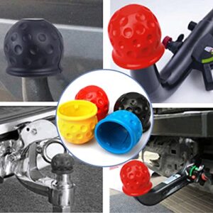 2" Trailer Hitch Ball Cover - Truck Towball Protect Cap Replacement Accessories for RV, Caravan, Boat, Truck, 4PCS