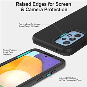 UNPEY Case for Samsung Galaxy A52 5G, Galaxy A52 Case with Built in Screen Protector, Full Body Shockproof Phone Case Rugged Protective Cover for Samsung Galaxy A52 5G / A52 4G (Black)