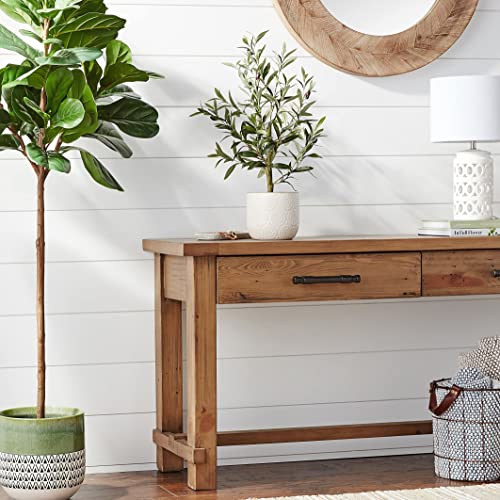 Amazon Brand - Stone & Beam Artificial Olive Tree with Plastic Nursery Pot, 2.2 Feet (26.5 Inches) / Small, Indoor