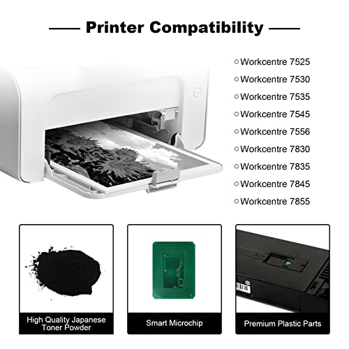 W-Print Remanufactured Toner Cartridge for Xerox Workcentre 7525/7530/7535/7545/7556/7830/7835/7845/7855 Compatible with 006R01513 Black Toner 26000 Pages-1 Pack