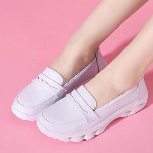 KOFUBOKE Comfortable Women Nurse Shoes Lightweight Non-Slip Work Shoes（White，8.5）