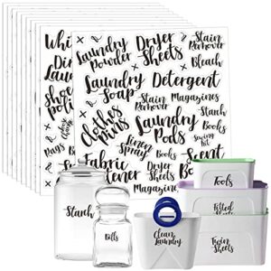hebayy 318 pcs laundry room & linen closet organization labels，no stain removal, water/oil resistant stickers for laundry room, linen closet, home office, bathroom and the beauty organization.