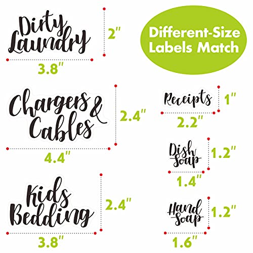 Hebayy 318 PCS Laundry Room & Linen Closet Organization Labels，No Stain Removal, Water/Oil Resistant Stickers for Laundry Room, Linen Closet, Home Office, Bathroom and The Beauty Organization.