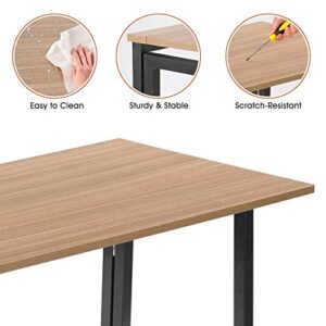 Toolsempire Home Office Folding Desk, 31.5” Foldable Computer Desks for Small Places, Compact Writing Study Tables for Home Office,No Assembly Required (Natural)