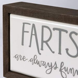 Primitives by Kathy Farts are Always Funny Box Sign Mini Black