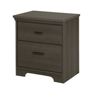 South Shore Versa Collection 5-Drawer Dresser, Gray Maple with Antique Handles & Versa 2-Drawer Nightstand, Gray Maple