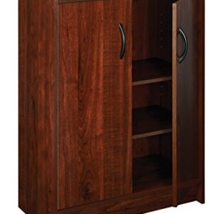 ClosetMaid Pantry Cabinet Cupboard with 2 Doors Adjustable Shelves, Standing, Storage for Kitchen, Laundry or Utility Room, Dark Cherry & , Dark Cherry 1307 Stackable 2-Door Organizer