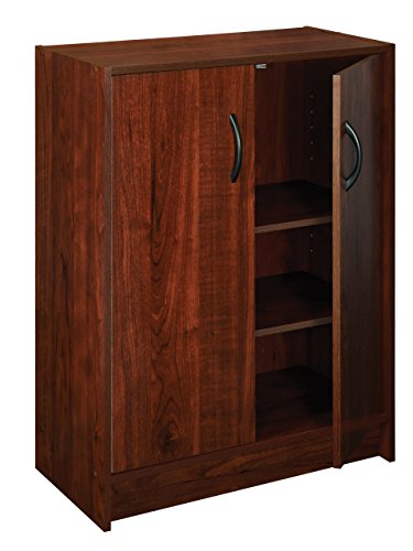 ClosetMaid Pantry Cabinet Cupboard with 2 Doors Adjustable Shelves, Standing, Storage for Kitchen, Laundry or Utility Room, Dark Cherry & , Dark Cherry 1307 Stackable 2-Door Organizer