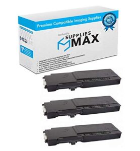 suppliesmax remanufactured replacement for phaser 6600dn/6600n/6600vdn/6600vn/workcentre 6605dn/6605n black metered toner cartridge (3/pk-8000 page yield) (106r02240_3pk) - (made in the usa)