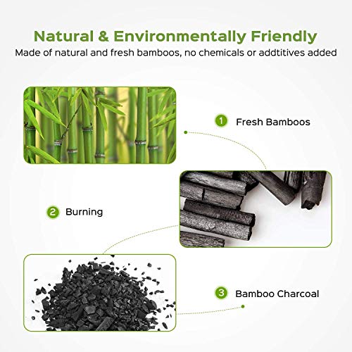 Scentennials Bamboo Charcoal Air Purifying Bag, Activated Charcoal Bags Odor Absorber, Moisture Absorber, Natural Car Air Freshener, Shoe Deodorizer, Odor Eliminators For Home, Pet, Closet (4X200g)