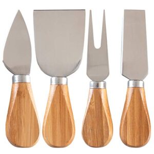 totally bamboo 4-piece cheese tool set, charcuterie board accessories
