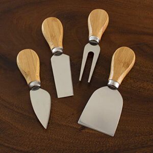 Totally Bamboo 4-Piece Cheese Tool Set, Charcuterie Board Accessories