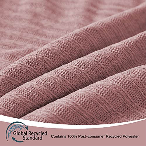 FY FIBER HOUSE Fleece Throw Blankets Thick Sherpa Blanket Soft Throws Plush Cozy Baby Chenille Throw Blanket for Sofa - 50x60 Inches, Dusty Pink