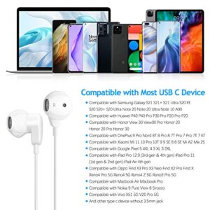 USB C Headphones for Galaxy A54 A53 A35, ACAGET USB C Earphones with Microphone Android Wired Earbuds DAC Noise Canceling Headset for Samsung S23 S22 S21 Plus S20 FE Oneplus 11 9 10 Pro Pixel 7 Pro 6A