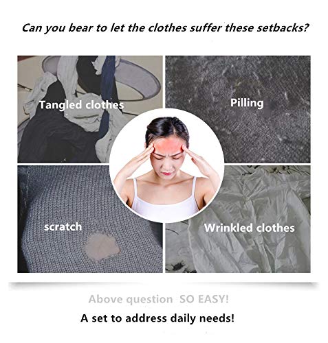 YUESUO Set of 4 Exquisite Mesh Laundry Bag (2 Small, 1 Medium, 1 Large ) for Shirts, Sweaters, Underwear, Bras, Tights, Stockings, Tights Washing Bag, Laundry Underwear Bag, Travel Storage Bag and Travel Laundry Bag（4Set） (color)