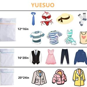 YUESUO Set of 4 Exquisite Mesh Laundry Bag (2 Small, 1 Medium, 1 Large ) for Shirts, Sweaters, Underwear, Bras, Tights, Stockings, Tights Washing Bag, Laundry Underwear Bag, Travel Storage Bag and Travel Laundry Bag（4Set） (color)