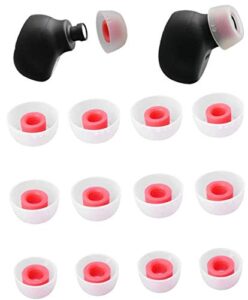 zotech 6 pairs of ear tips for jabra elite active 65t, 75t (s/m/l) (white-red)