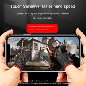 Mobile game finger cot 0.3mm silver fiber anti-sweat smooth touch screen finger protector suitable for PUBG/knife cut/rules of survival compatible with mobile phones and tablets thumb socks for gaming