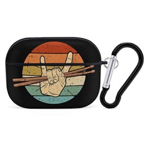 drummers drumsticks hand awesome design airpods case cover for apple airpods pro cute airpod case for boys girls silicone protective skin airpods accessories with keychain